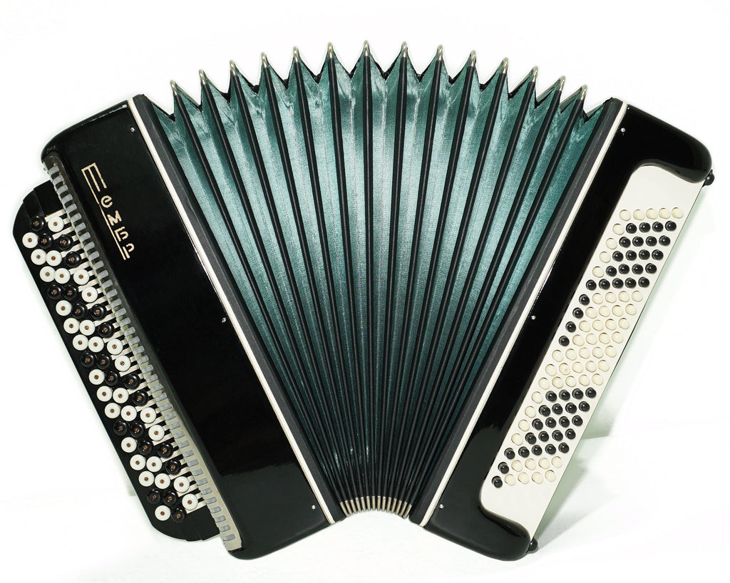 Bayan Tembr Ukraine Button Accordion 100 Bass, New Straps and Case, Concertina Stradella B System, Harmonica in Tune, 2721
