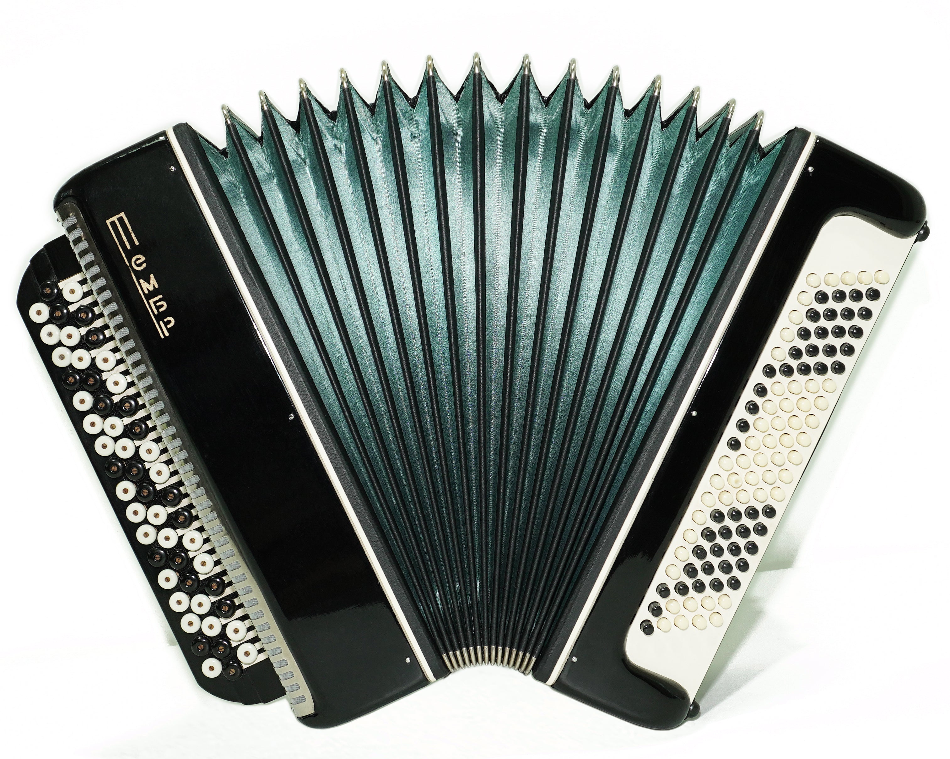 Bayan Tembr Ukraine Button Accordion 100 Bass, New Straps and Case, Concertina Stradella B System, Harmonica in Tune, 2721
