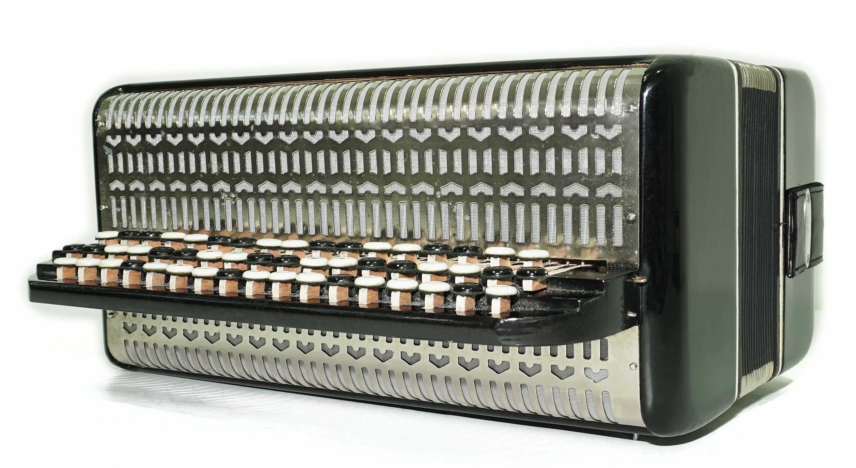 Bayan Tembr Ukraine Button Accordion 100 Bass, New Straps and Case, Concertina Stradella B System, Harmonica in Tune, 2721