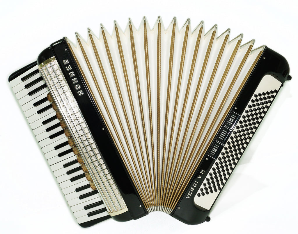 Full Size Horch DeLuxe Accordion 120 Bass, Original Concert Piano Accordion, made in Germany, New Straps and Soft Bag for Gift, 2720
