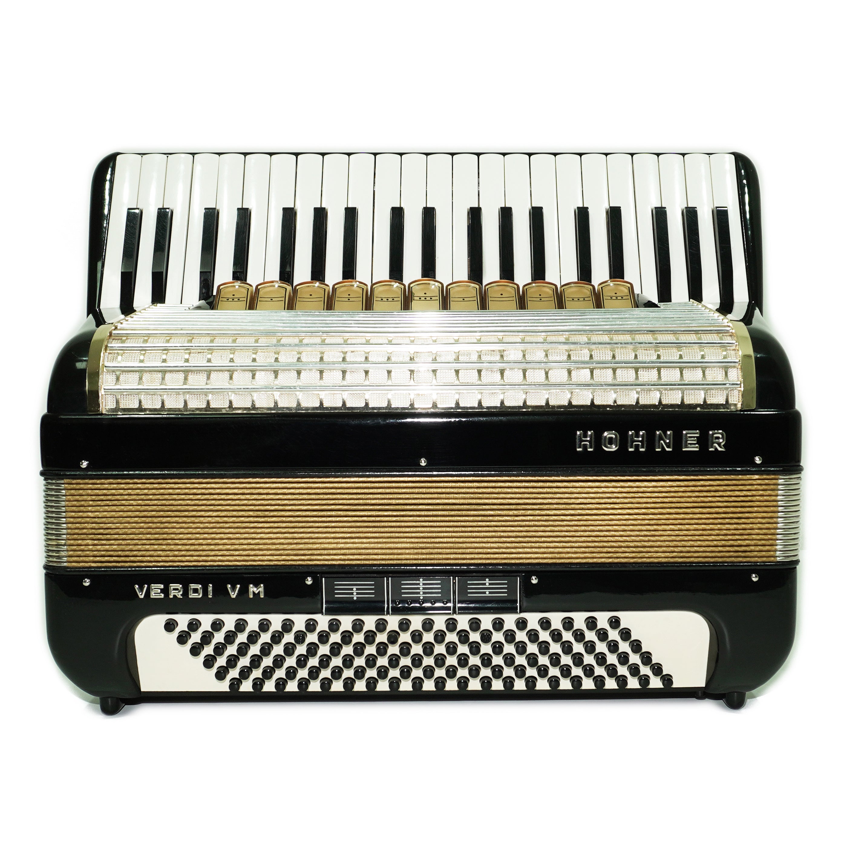 Full Size Horch DeLuxe Accordion 120 Bass, Original Concert Piano Accordion, made in Germany, New Straps and Soft Bag for Gift, 2720