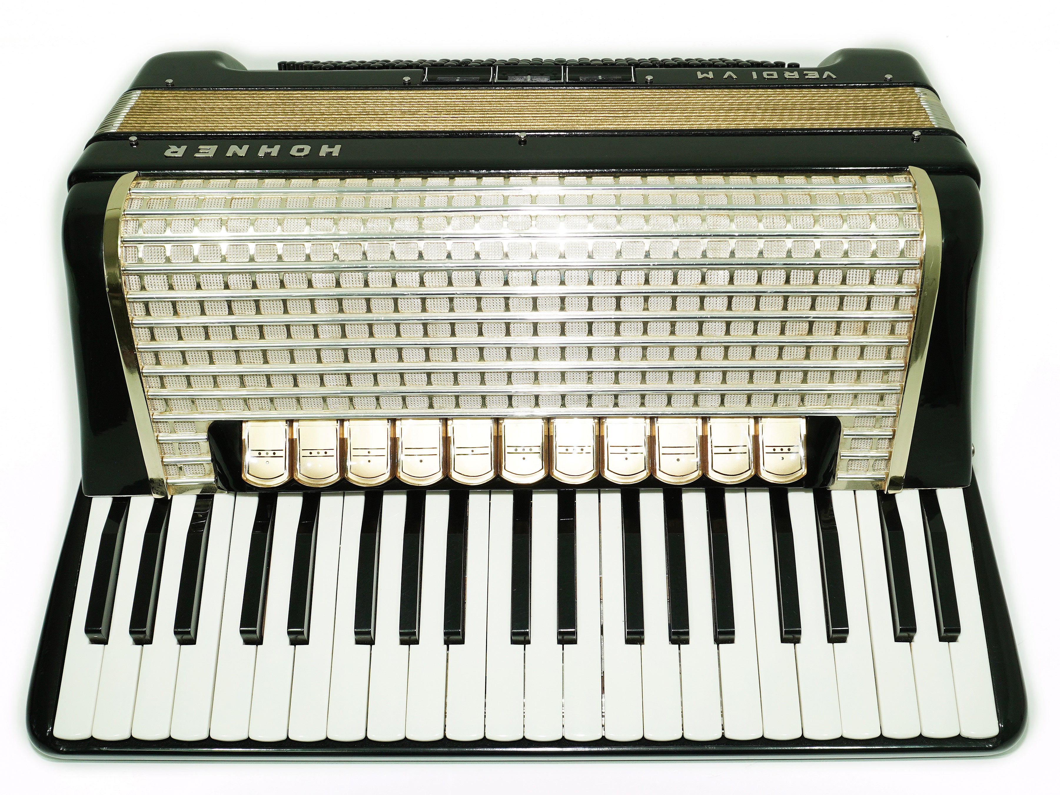 Full Size Horch DeLuxe Accordion 120 Bass, Original Concert Piano Accordion, made in Germany, New Straps and Soft Bag for Gift, 2720