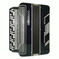 Converter Bayan Rubin 7 Free Bass and Stradella, 120 Bass Button Accordion, Vintage Russian Bayan Accordian with Straps and Case, 2717