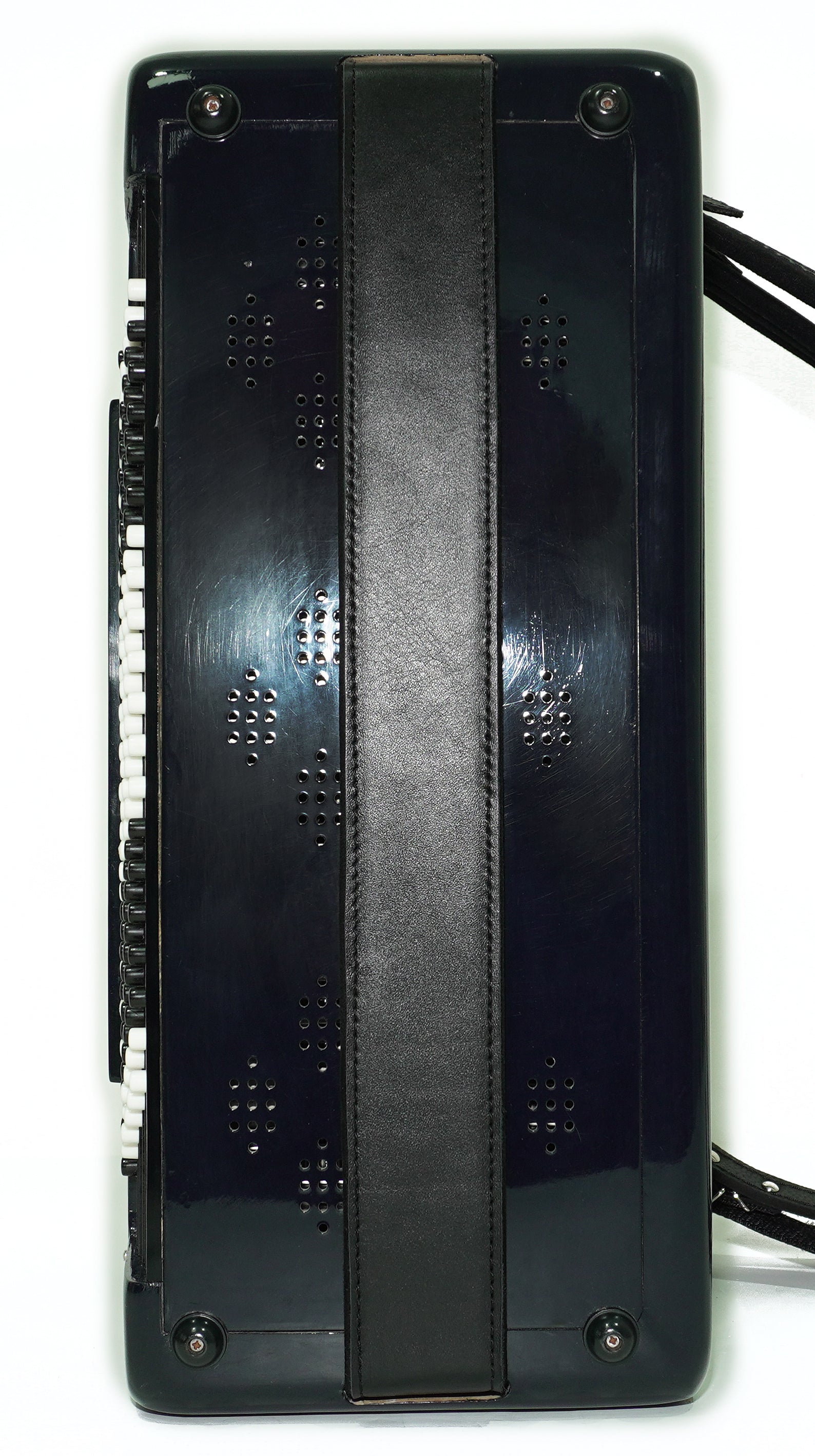 Converter Bayan Rubin 7 Free Bass and Stradella, 120 Bass Button Accordion, Vintage Russian Bayan Accordian with Straps and Case, 2717