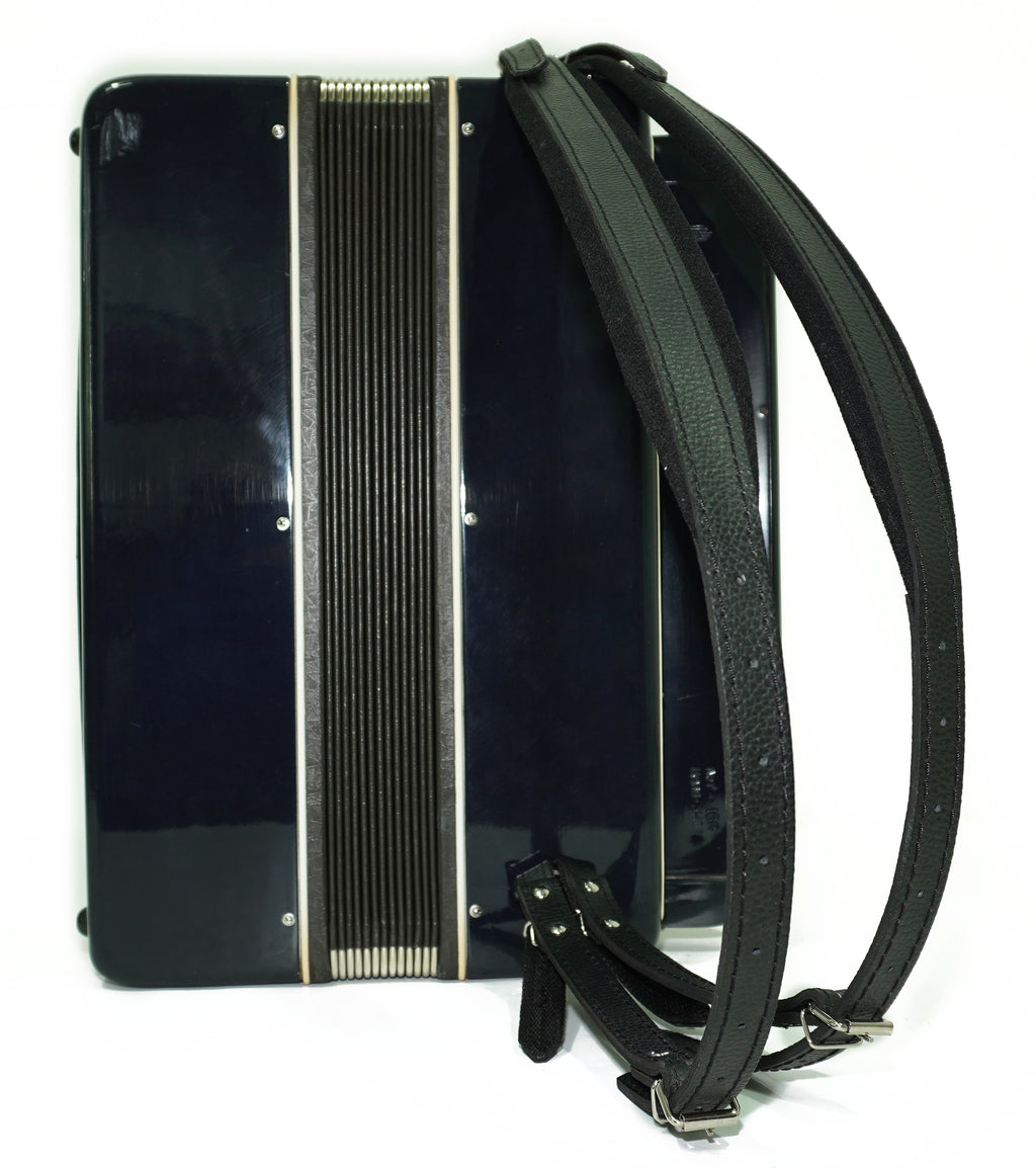 Converter Bayan Rubin 7 Free Bass and Stradella, 120 Bass Button Accordion, Vintage Russian Bayan Accordian with Straps and Case, 2717
