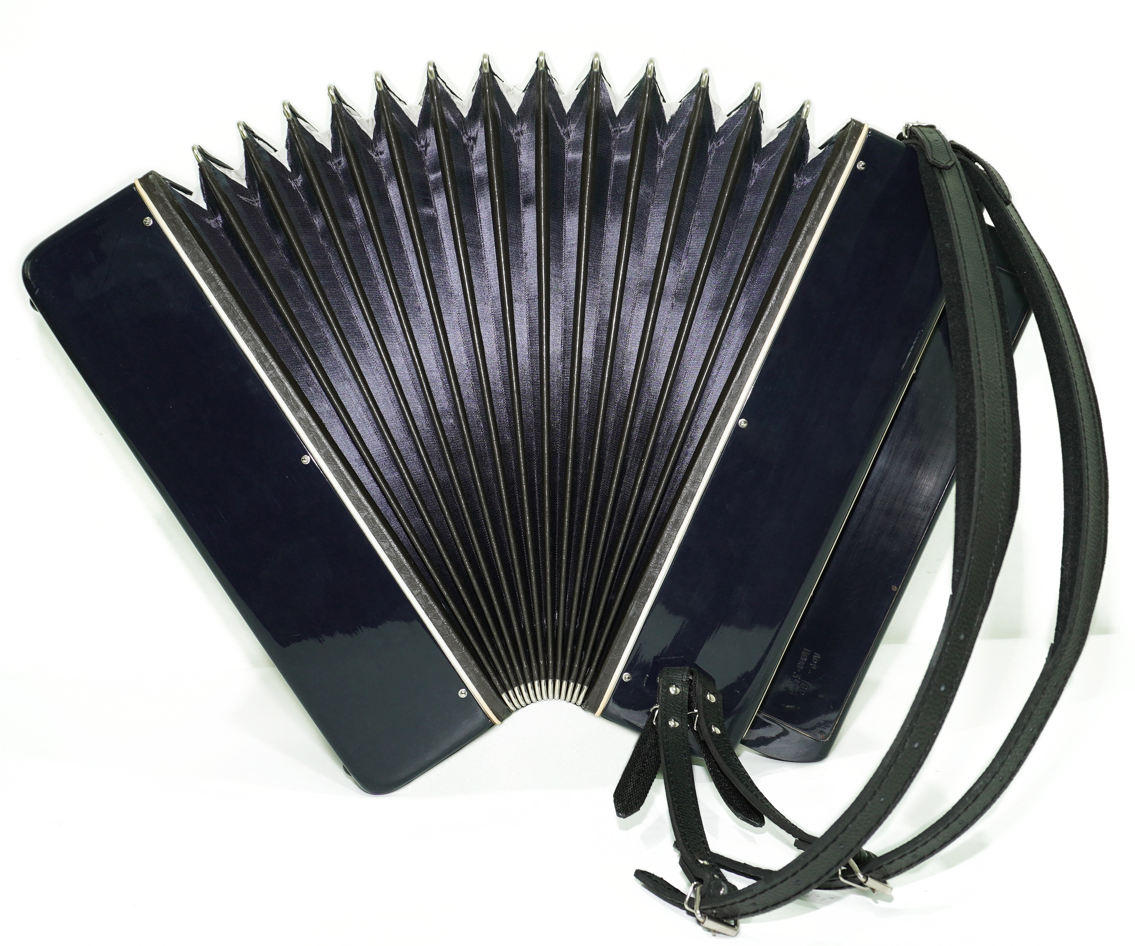Converter Bayan Rubin 7 Free Bass and Stradella, 120 Bass Button Accordion, Vintage Russian Bayan Accordian with Straps and Case, 2717