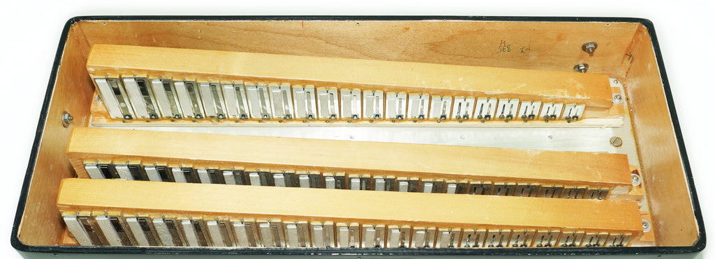 Converter Bayan Rubin 7 Free Bass and Stradella, 120 Bass Button Accordion, Vintage Russian Bayan Accordian with Straps and Case, 2717