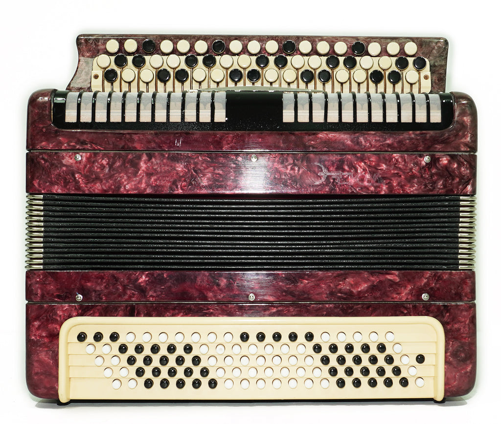 Tulskiy Russian Bayan Etude, 3 Row Chromatic Button Accordion 100 Bass, B System, Straps and Case, Soviet Garmoshka Tula, 2718