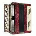 Tulskiy Russian Bayan Etude, 3 Row Chromatic Button Accordion 100 Bass, B System, Straps and Case, Soviet Garmoshka Tula, 2718