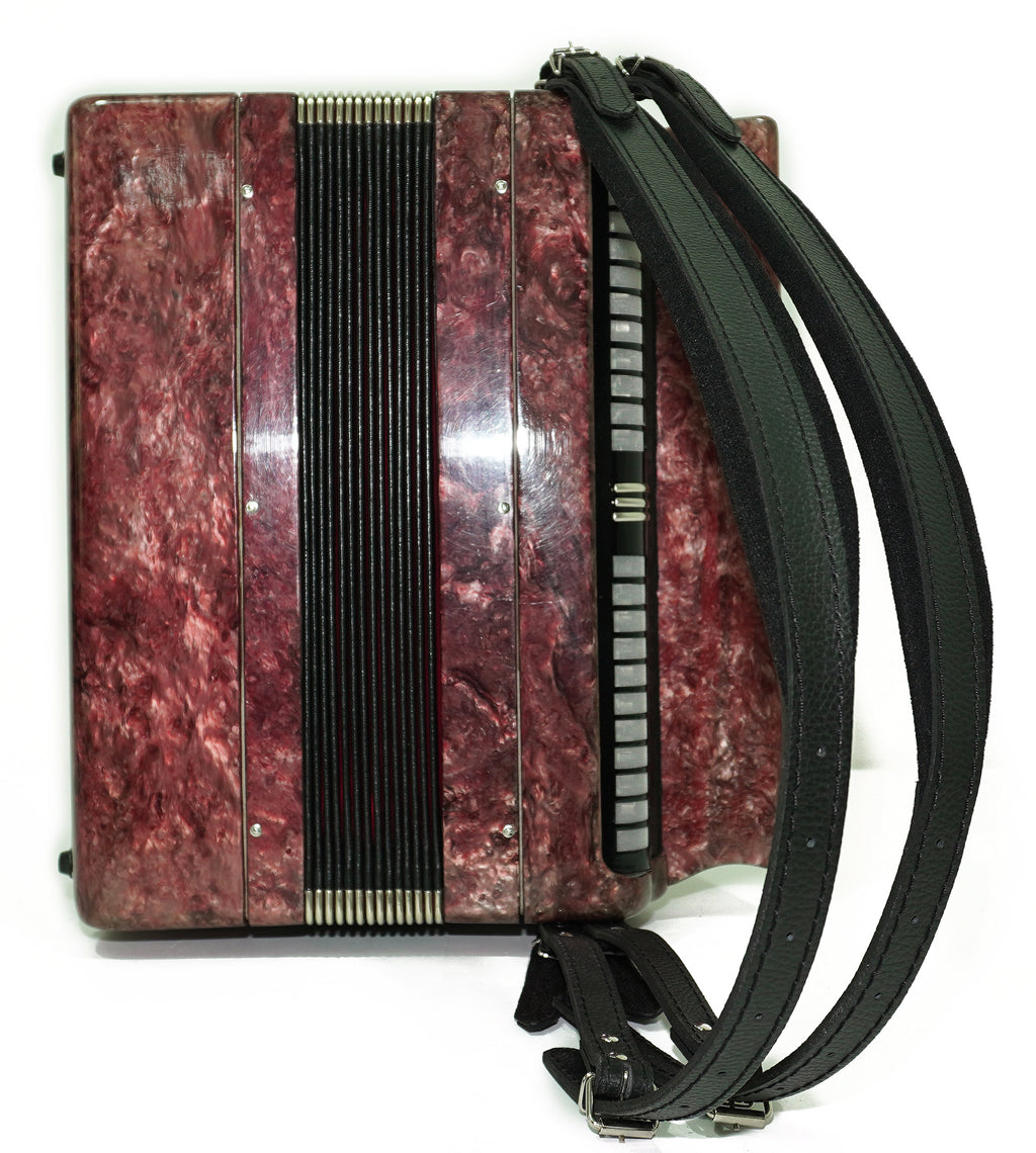 Tulskiy Russian Bayan Etude, 3 Row Chromatic Button Accordion 100 Bass, B System, Straps and Case, Soviet Garmoshka Tula, 2718