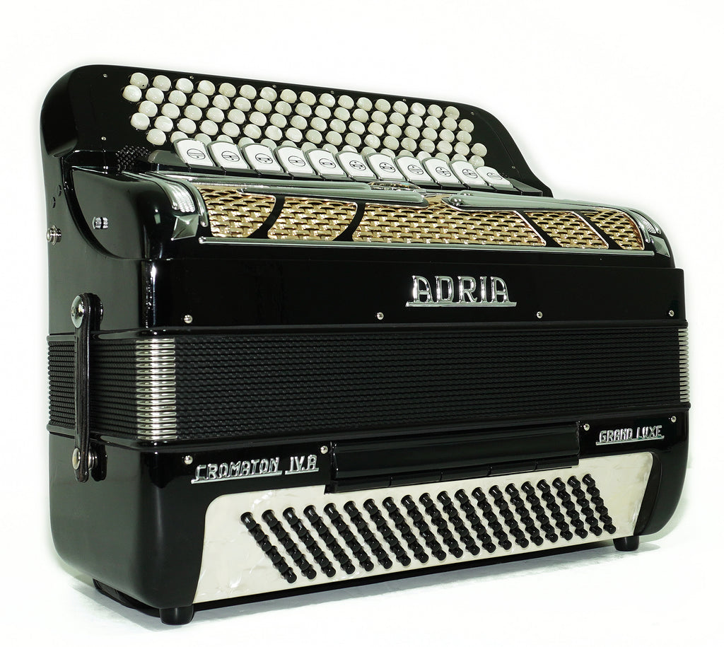 Adria Cromaton IV.A Grand Luxe 5 Row Button Accordion 120 Bass, made in Italy, Cassotto, C Griff, includes Straps and Hard Case, 2715