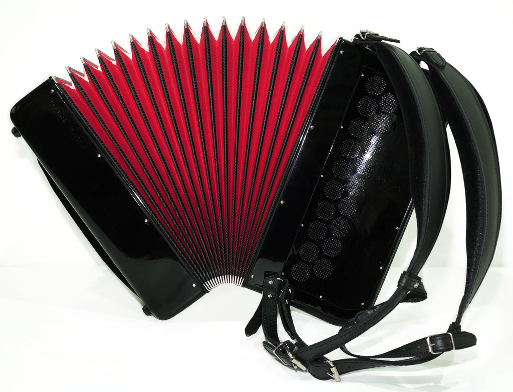 Adria Cromaton IV.A Grand Luxe 5 Row Button Accordion 120 Bass, made in Italy, Cassotto, C Griff, includes Straps and Hard Case, 2715