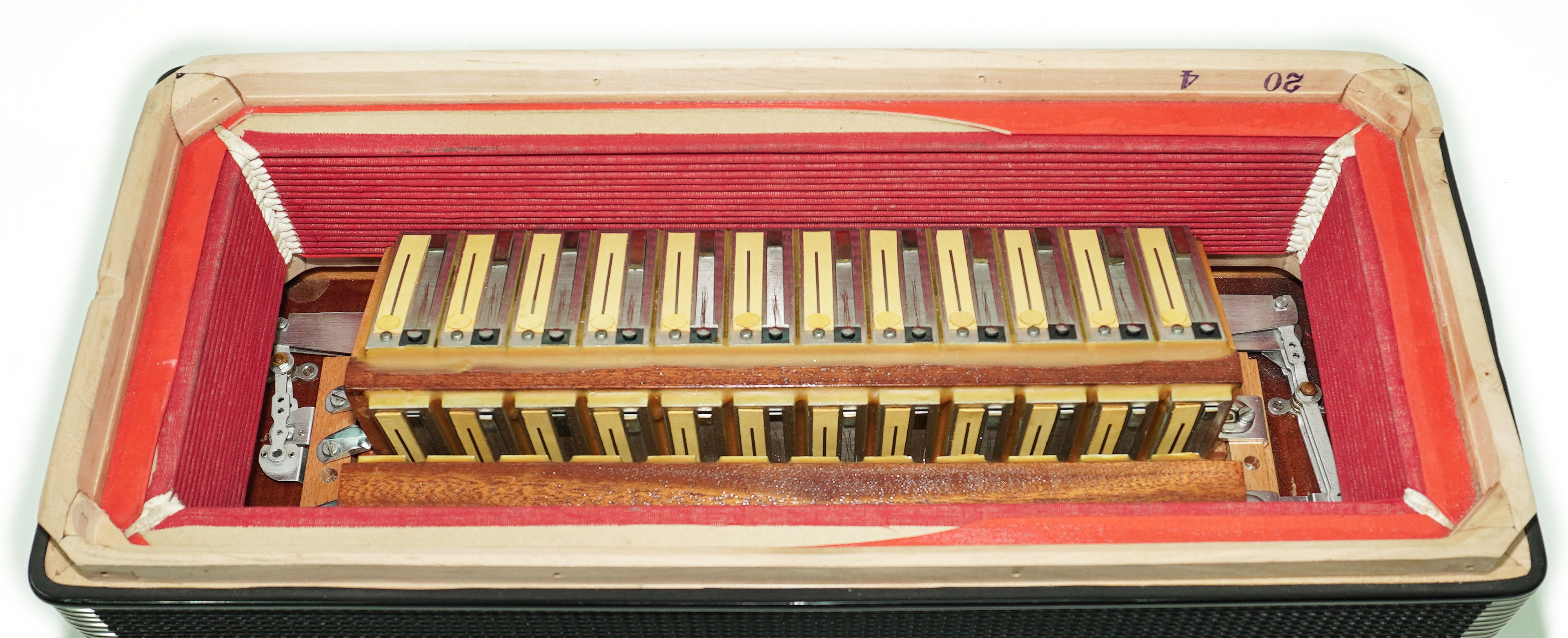 Adria Cromaton IV.A Grand Luxe 5 Row Button Accordion 120 Bass, made in Italy, Cassotto, C Griff, includes Straps and Hard Case, 2715