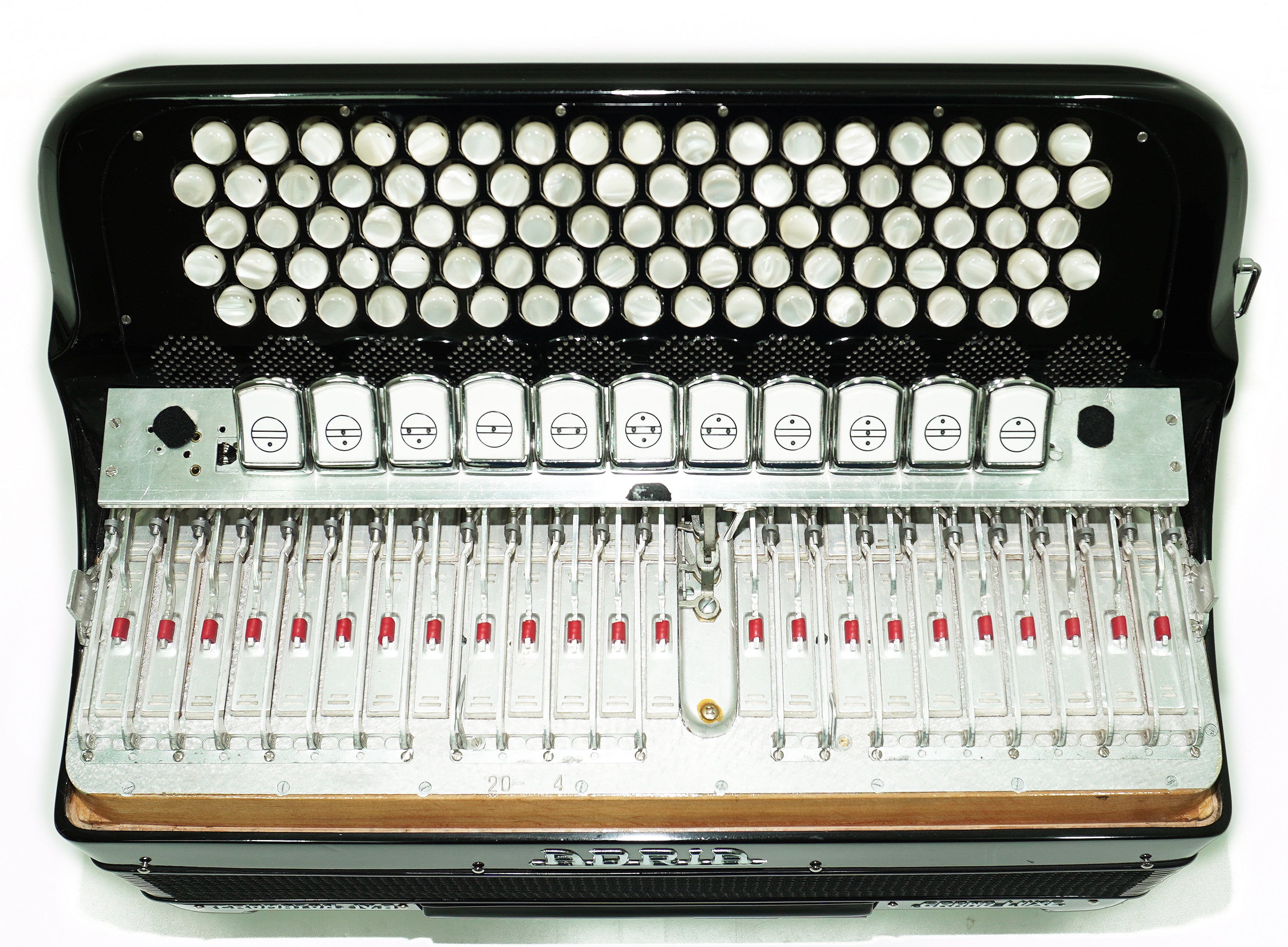 Adria Cromaton IV.A Grand Luxe 5 Row Button Accordion 120 Bass, made in Italy, Cassotto, C Griff, includes Straps and Hard Case, 2715