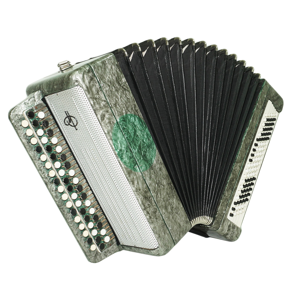Russian Bayan Tulskiy, 3 Row Tula Chromatic Button Accordion, Vintage Music Box B System, New Straps and Soft Case, 2732