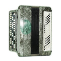 Russian Bayan Tulskiy, 3 Row Tula Chromatic Button Accordion, Vintage Music Box B System, New Straps and Soft Case, 2732