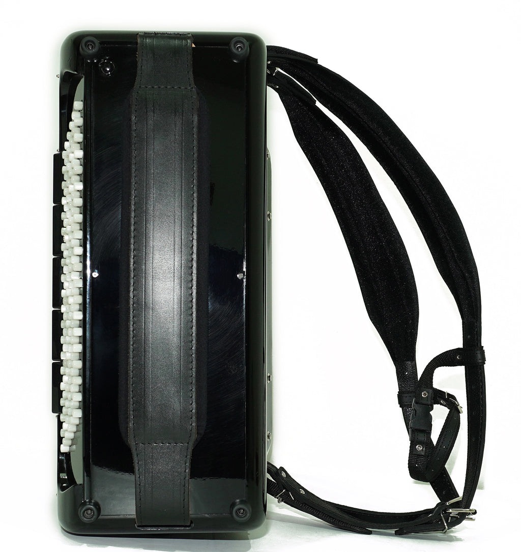 PIGINI Professional 5 Row Button Accordion 120 Bass C Griff, Double Cassotto, made in Italy, Straps and Case, 2716