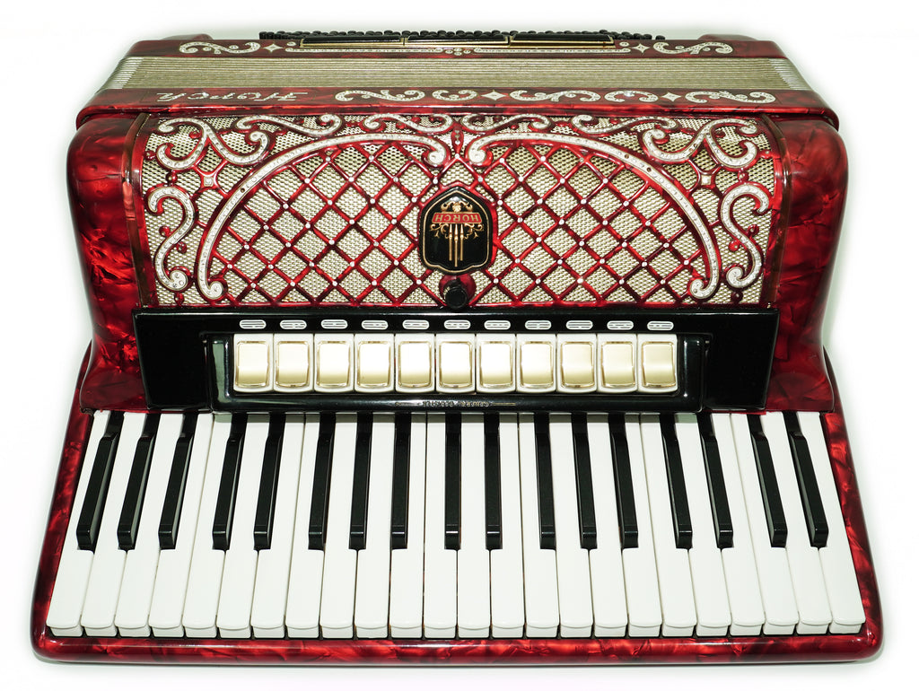 Full Size Horch DeLuxe Accordion 120 Bass, Original Concert Piano Accordion, made in Germany, New Straps and Soft Bag for Gift, 2719