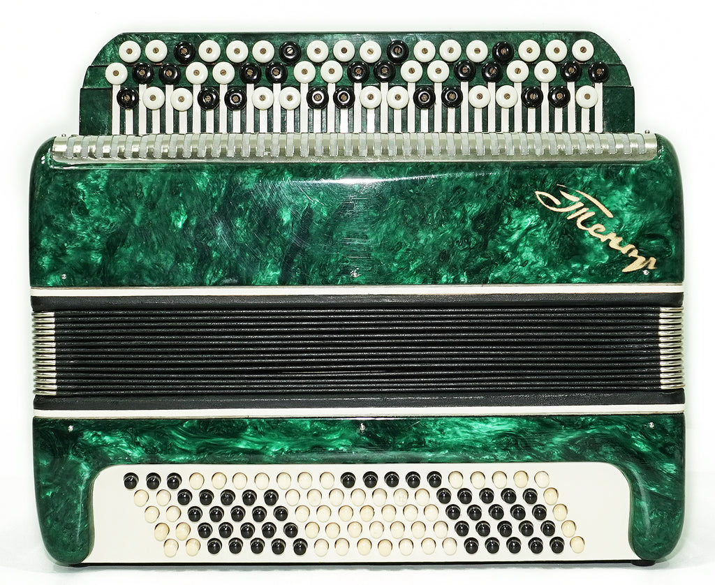 Tenor Bayan Ukraine Chromatic Button Accordion 100 Bass, New Straps and Case, Concertina Stradella B System, Harmonica in Tune, 2726