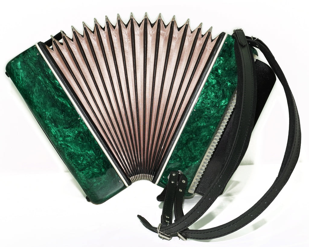 Tenor Bayan Ukraine Chromatic Button Accordion 100 Bass, New Straps and Case, Concertina Stradella B System, Harmonica in Tune, 2726