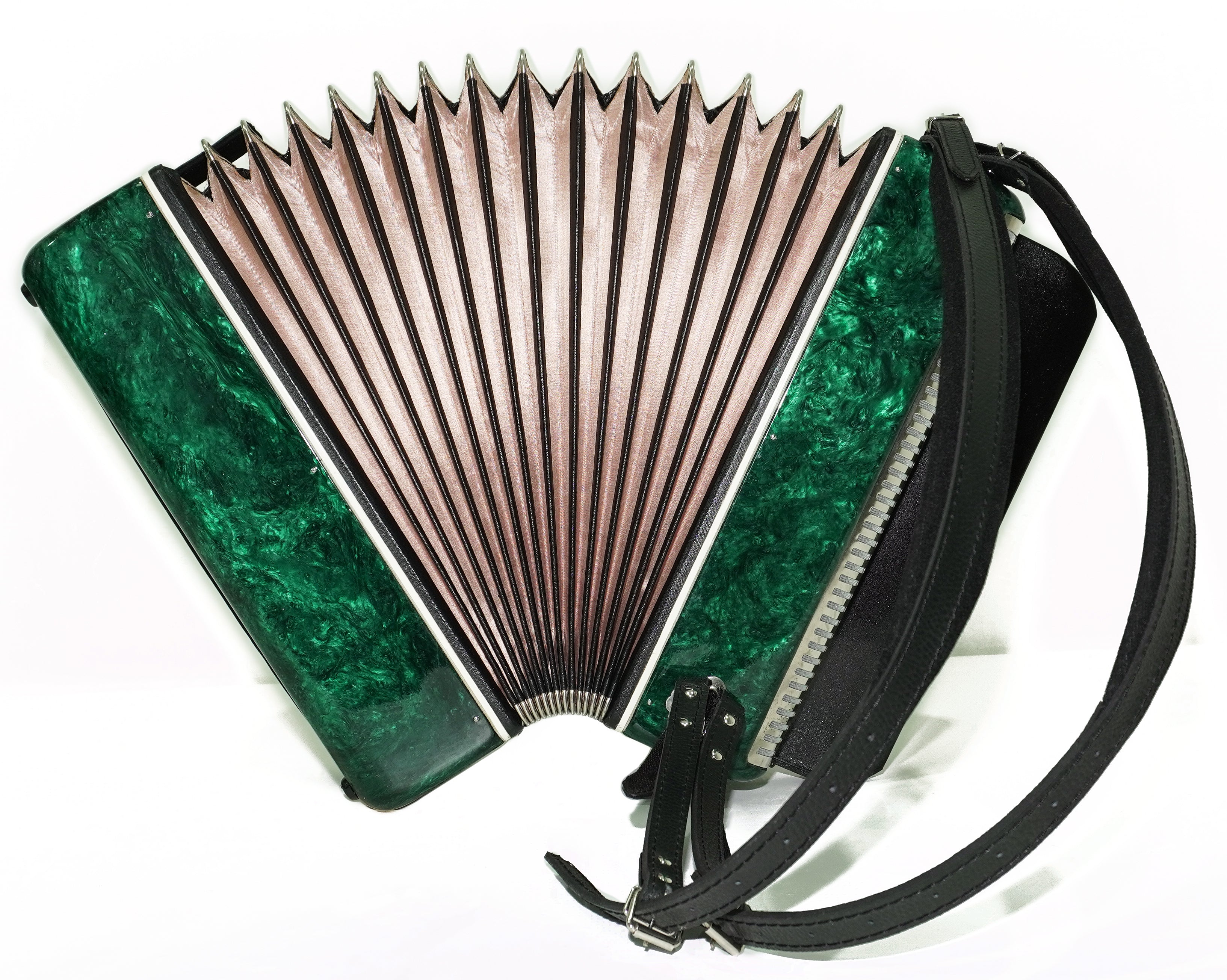Tenor Bayan Ukraine Chromatic Button Accordion 100 Bass, New Straps and Case, Concertina Stradella B System, Harmonica in Tune, 2726
