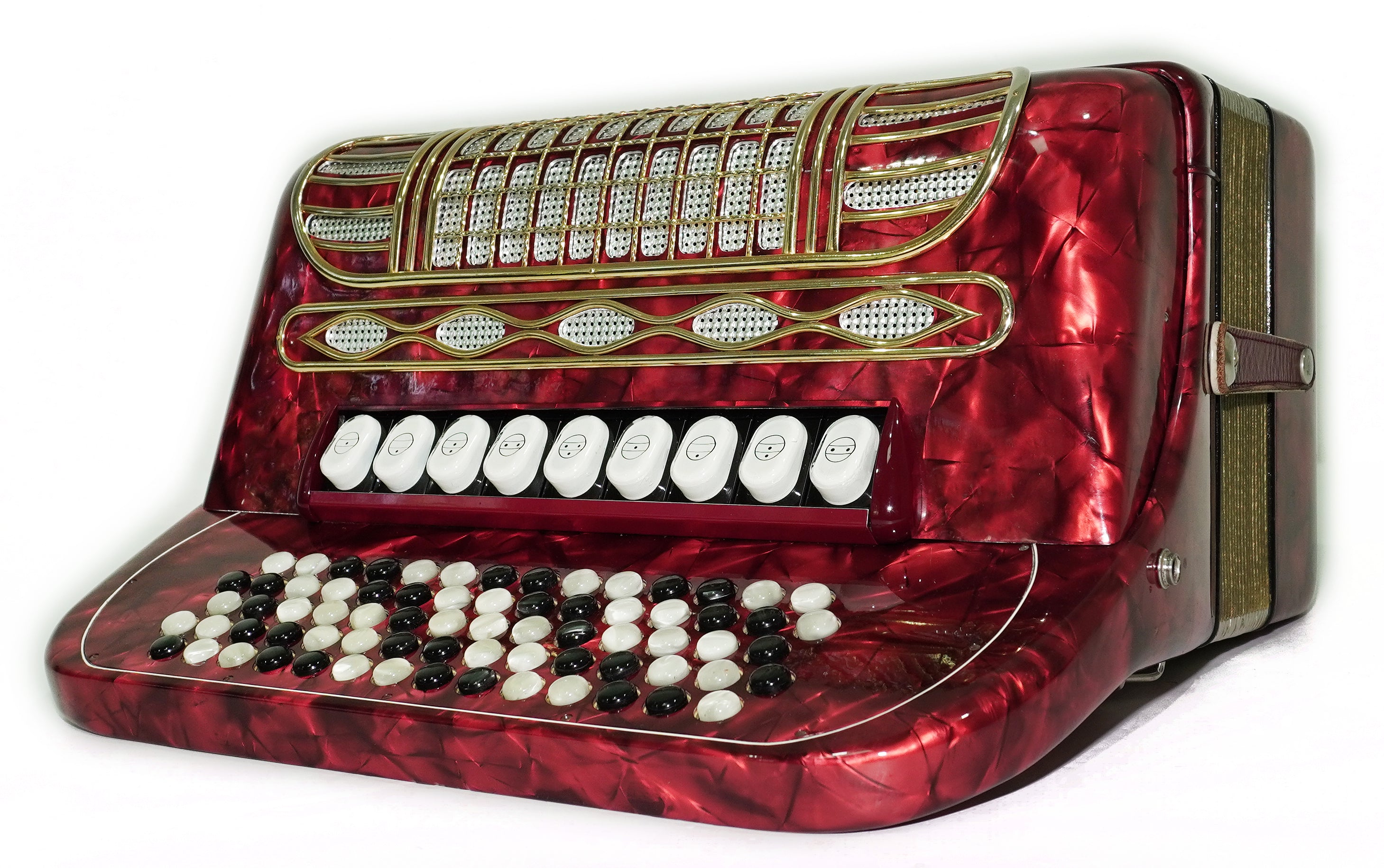 Hohner Riviera III 5 Row Lightweight Button Accordion 96 Bass made in Germany, C Griff, Straps and Case, Original Accordeone de Botones, 2725