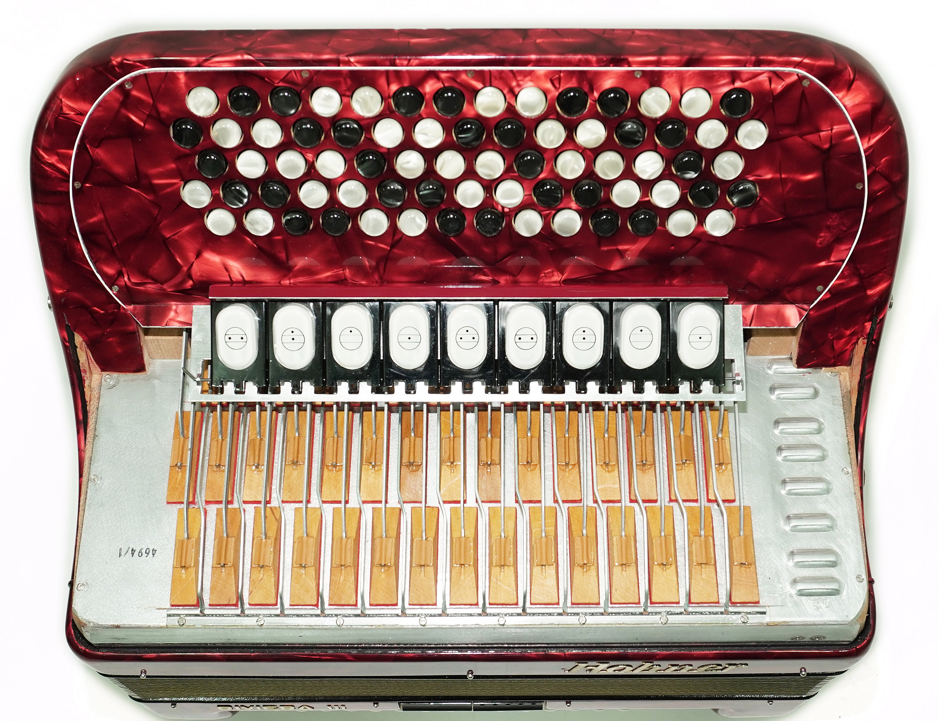 Hohner Riviera III 5 Row Lightweight Button Accordion 96 Bass made in Germany, C Griff, Straps and Case, Original Accordeone de Botones, 2725
