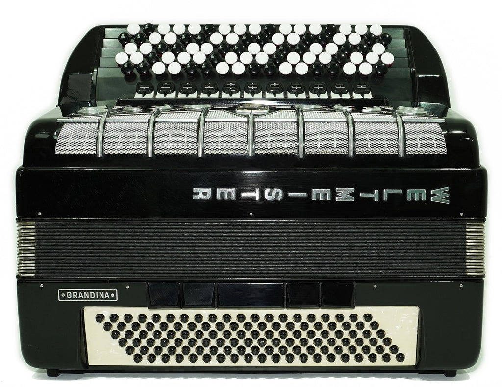 Weltmeister Grandina Button Accordion 120 Bass, made in Germany, 5 Row Bayan B Griff, Straps and Case, 2722