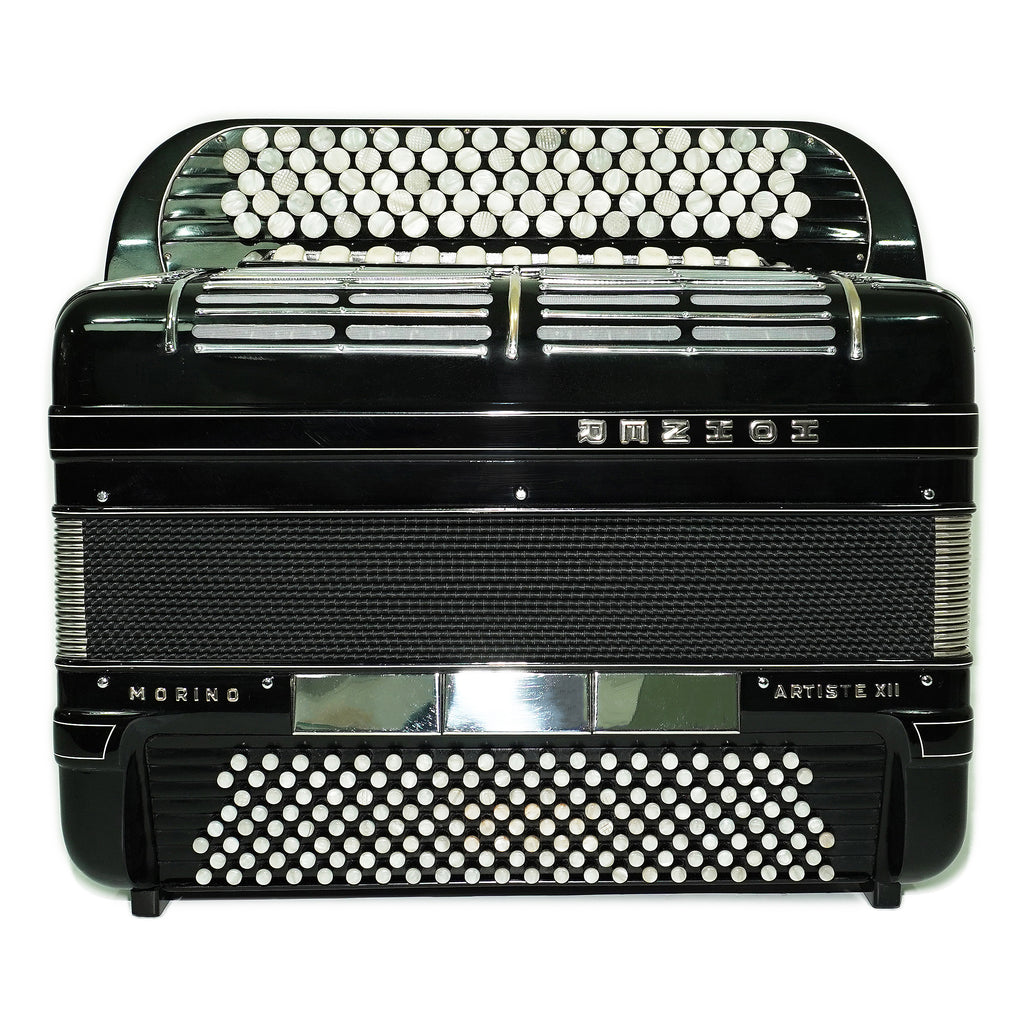 Converter Hohner Morino Artiste XII Cassotto Button Accordion, made in Germany, C Griff Knopfakkordeon, Straps and Case, 2723