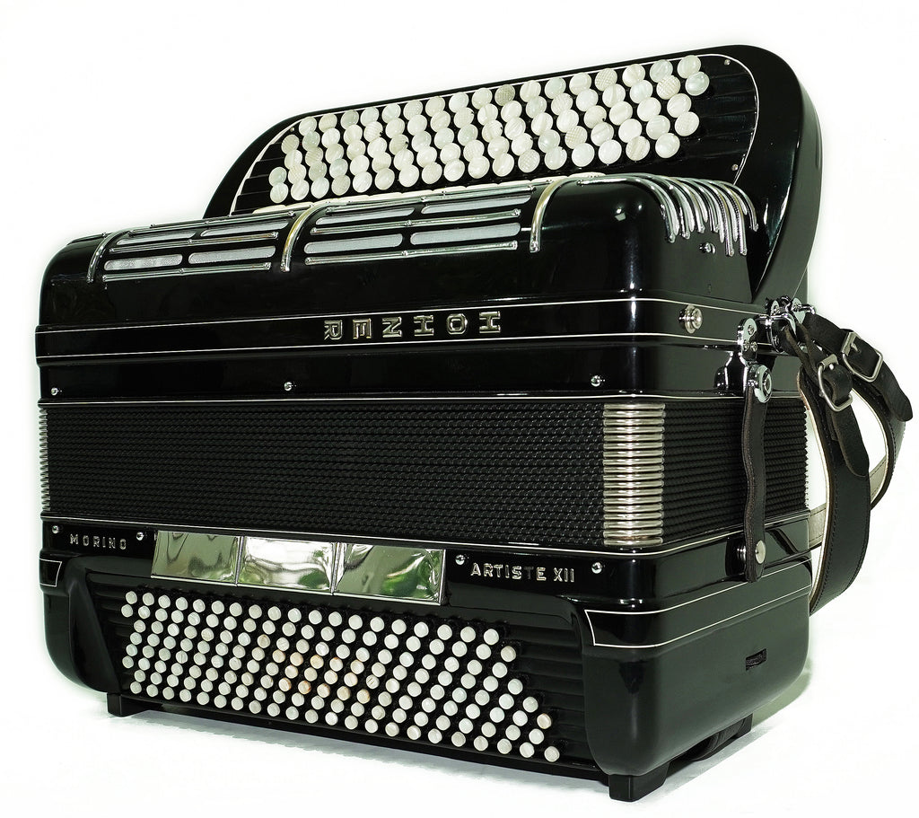 Converter Hohner Morino Artiste XII Cassotto Button Accordion, made in Germany, C Griff Knopfakkordeon, Straps and Case, 2723