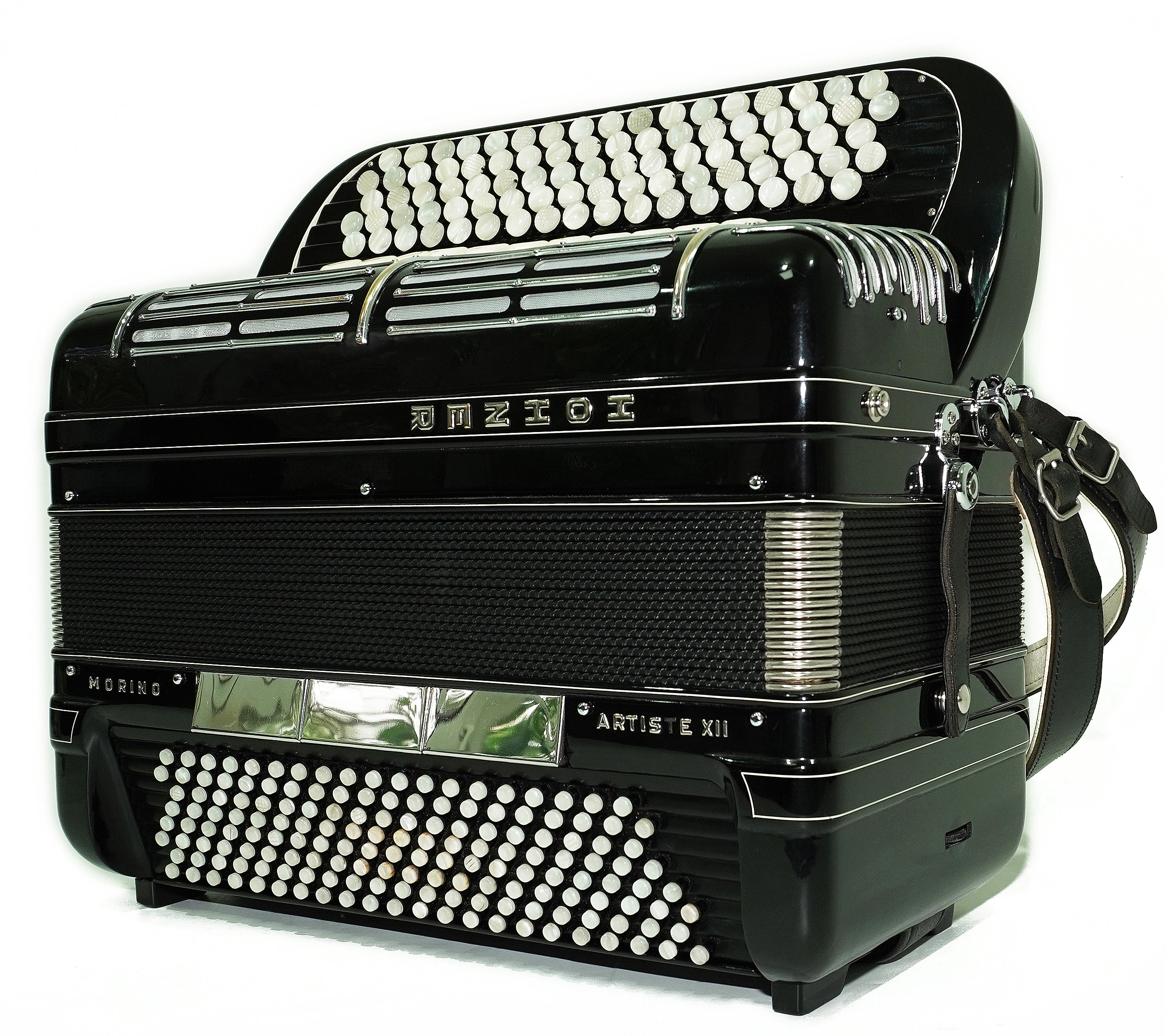 Converter Hohner Morino Artiste XII Cassotto Button Accordion, made in Germany, C Griff Knopfakkordeon, Straps and Case, 2723