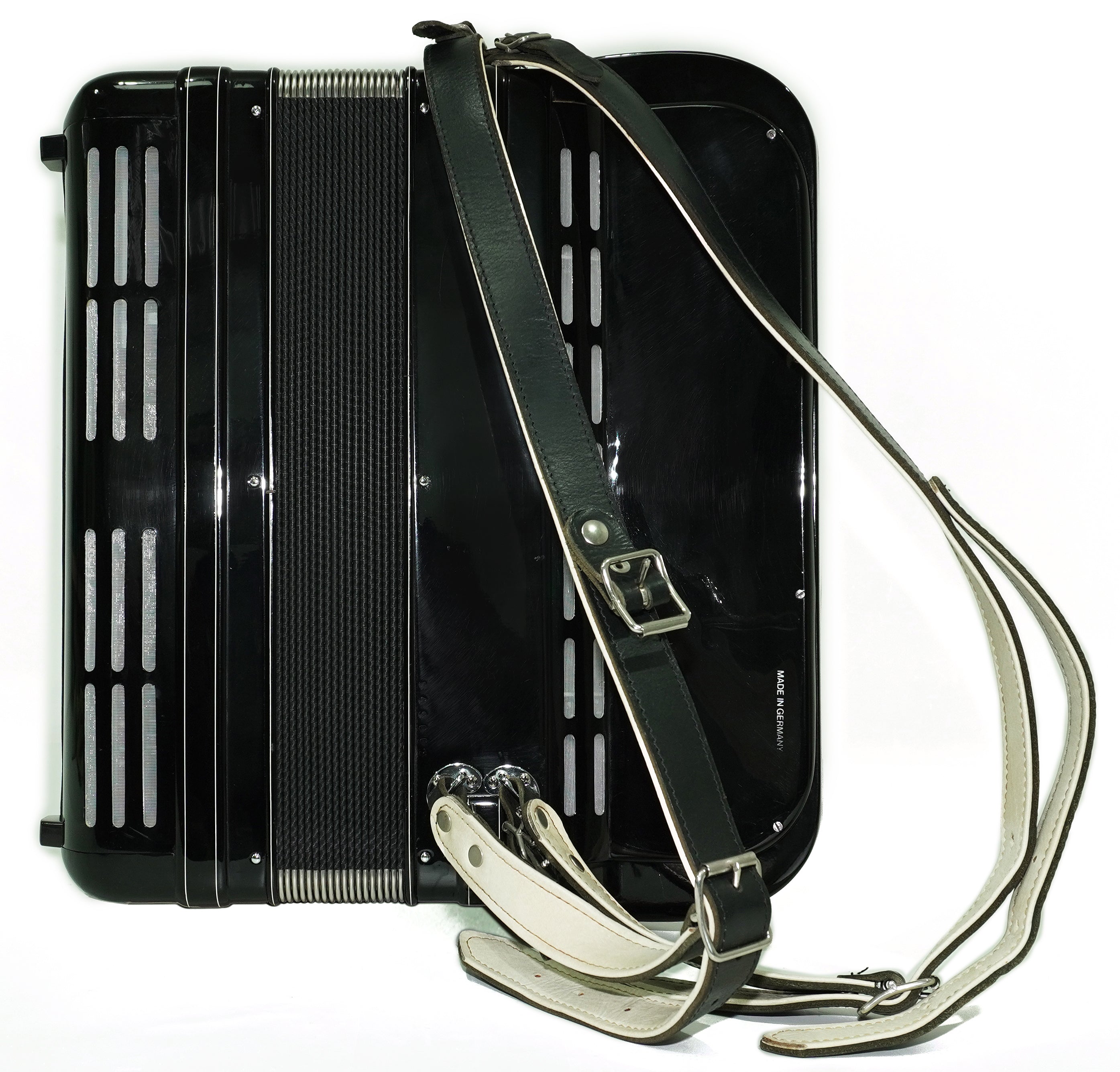 Converter Hohner Morino Artiste XII Cassotto Button Accordion, made in Germany, C Griff Knopfakkordeon, Straps and Case, 2723