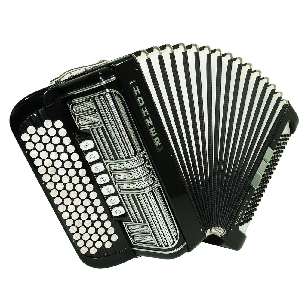 Hohner Riviera III N De Luxe C Griff 5 Row Button Accordion 120 Bass, made in Germany, Straps and Case, Accordeone de Botones, 2749