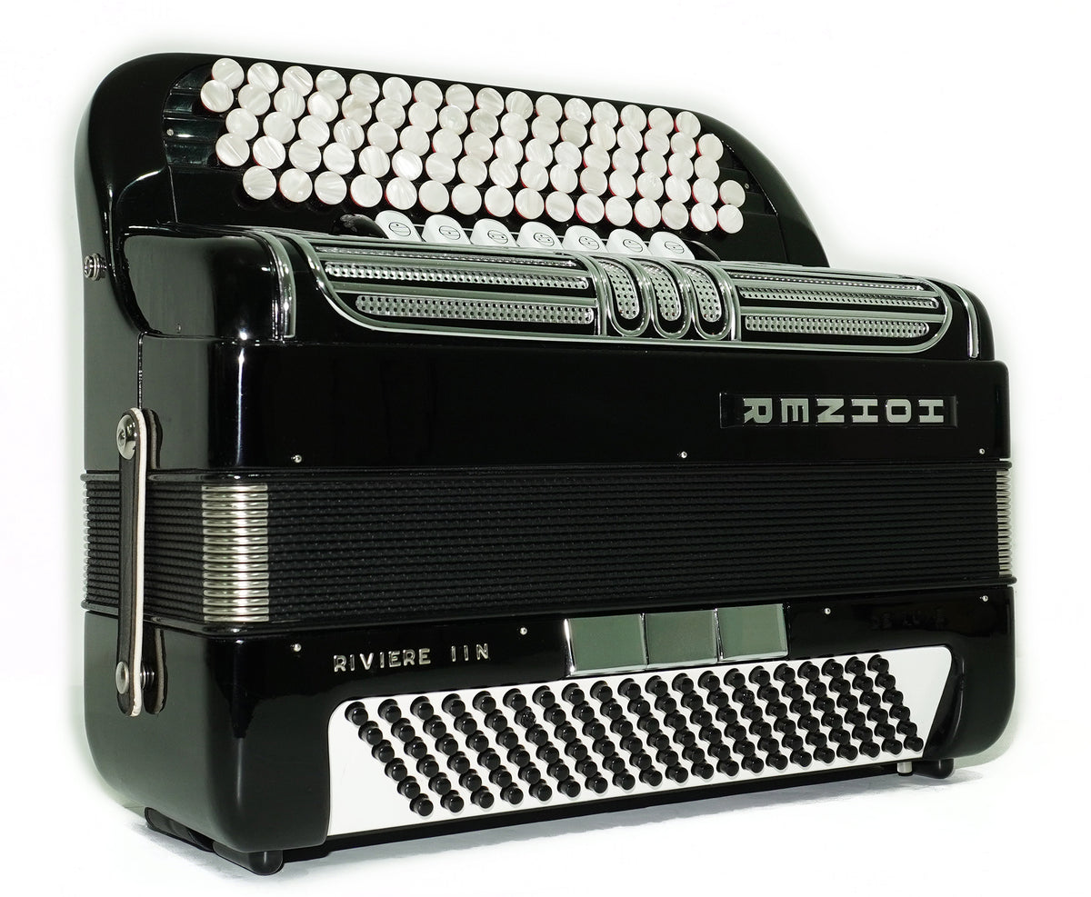 Hohner Riviera III N De Luxe C Griff 5 Row Button Accordion 120 Bass, made in Germany, Straps and Case, Accordeone de Botones, 2749