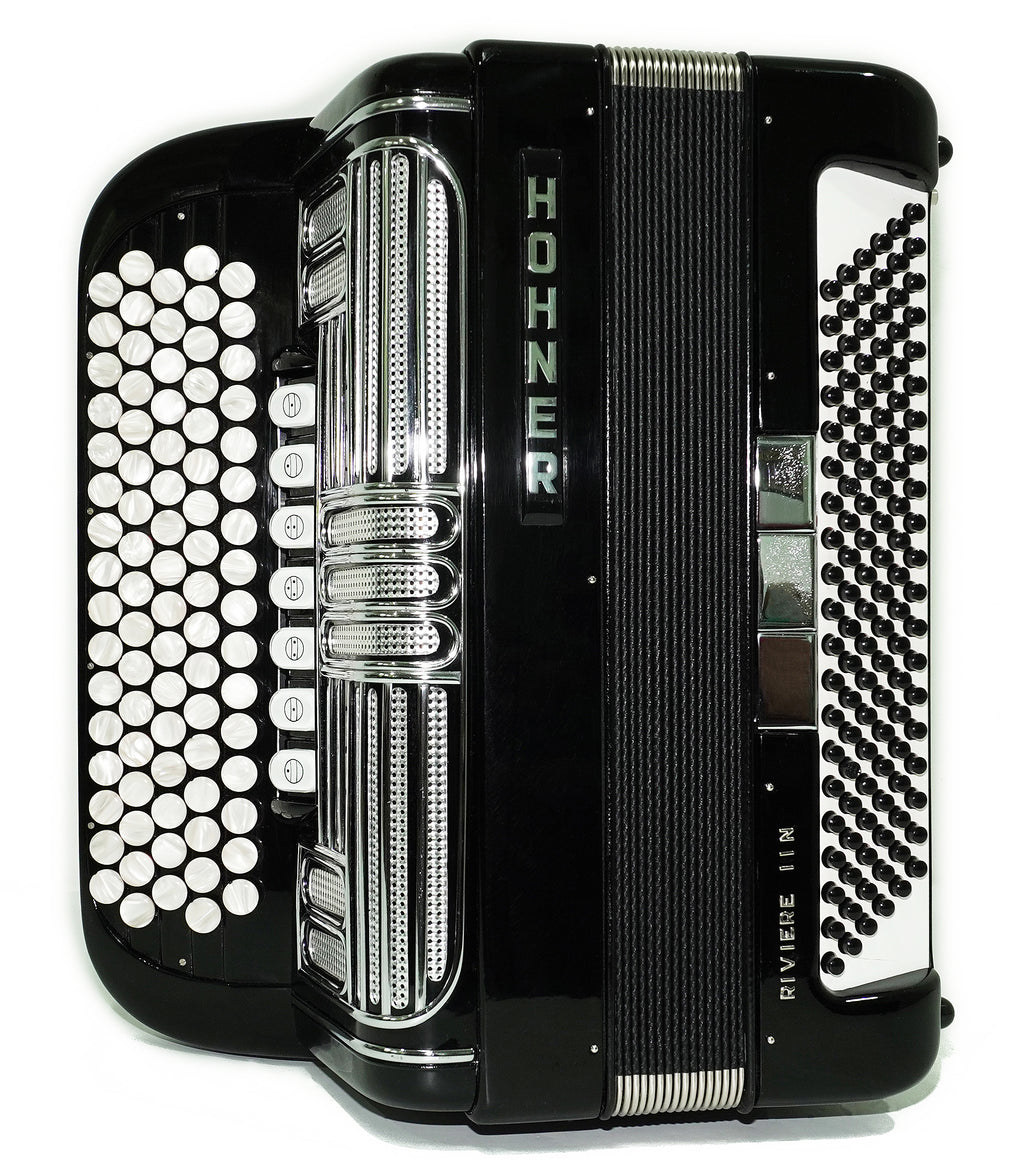 Hohner Riviera III N De Luxe C Griff 5 Row Button Accordion 120 Bass, made in Germany, Straps and Case, Accordeone de Botones, 2749