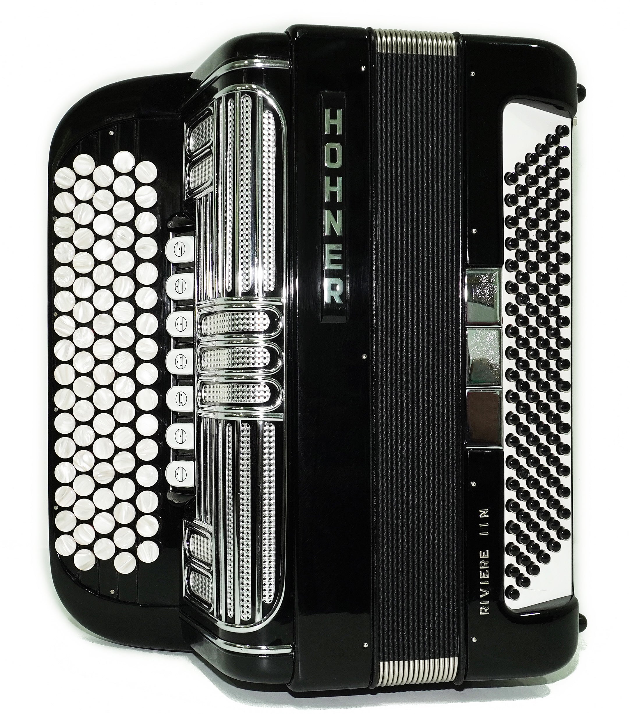 Hohner Riviera III N De Luxe C Griff 5 Row Button Accordion 120 Bass, made in Germany, Straps and Case, Accordeone de Botones, 2749