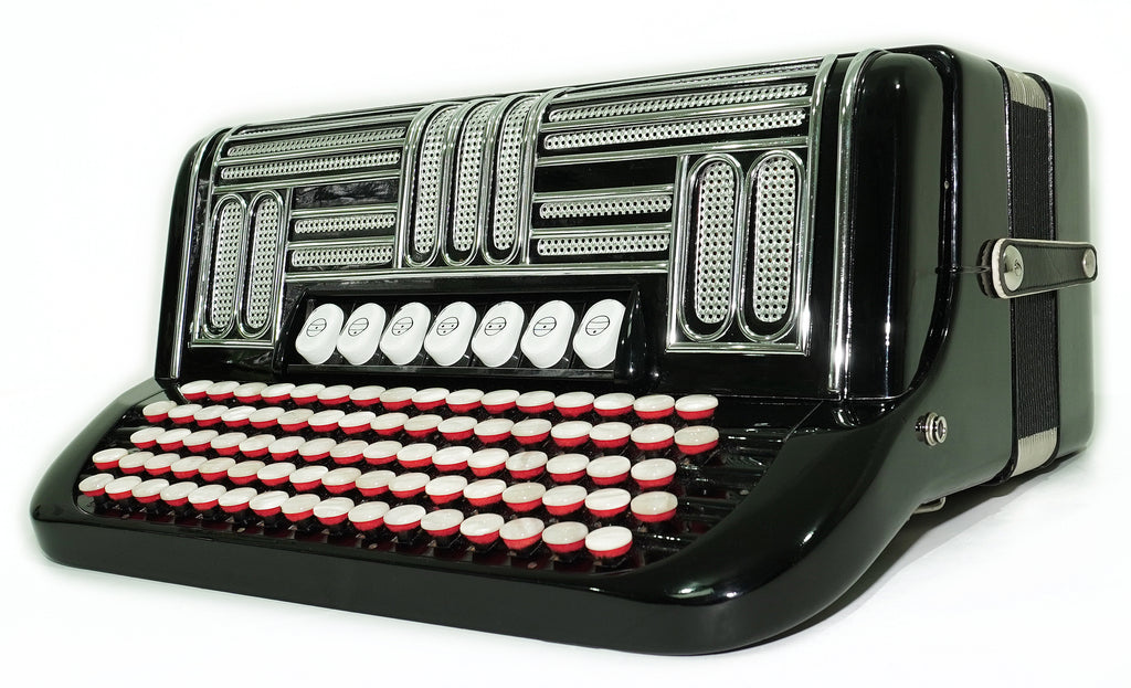 Hohner Riviera III N De Luxe C Griff 5 Row Button Accordion 120 Bass, made in Germany, Straps and Case, Accordeone de Botones, 2749