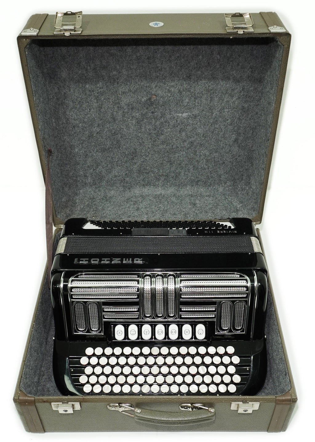 Hohner Riviera III N De Luxe C Griff 5 Row Button Accordion 120 Bass, made in Germany, Straps and Case, Accordeone de Botones, 2749