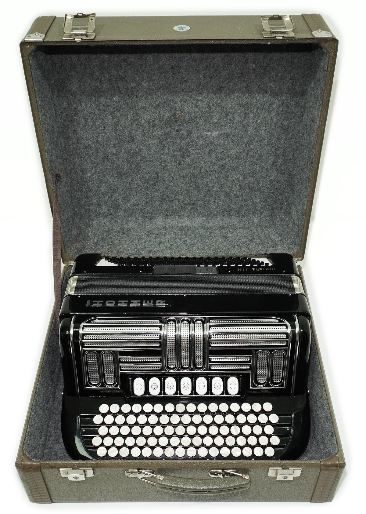 Hohner Riviera III N De Luxe C Griff 5 Row Button Accordion 120 Bass, made in Germany, Straps and Case, Accordeone de Botones, 2749