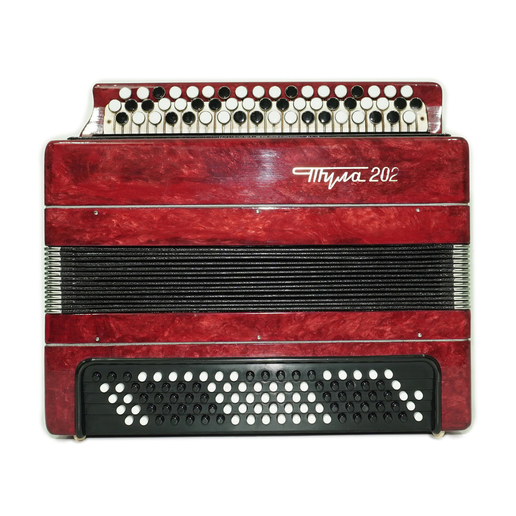 Tulskiy Russian Bayan Tula 202 Button Accordion 100 bass Acordeone de Botones, New Straps and Soft Case for Gift, 2733
