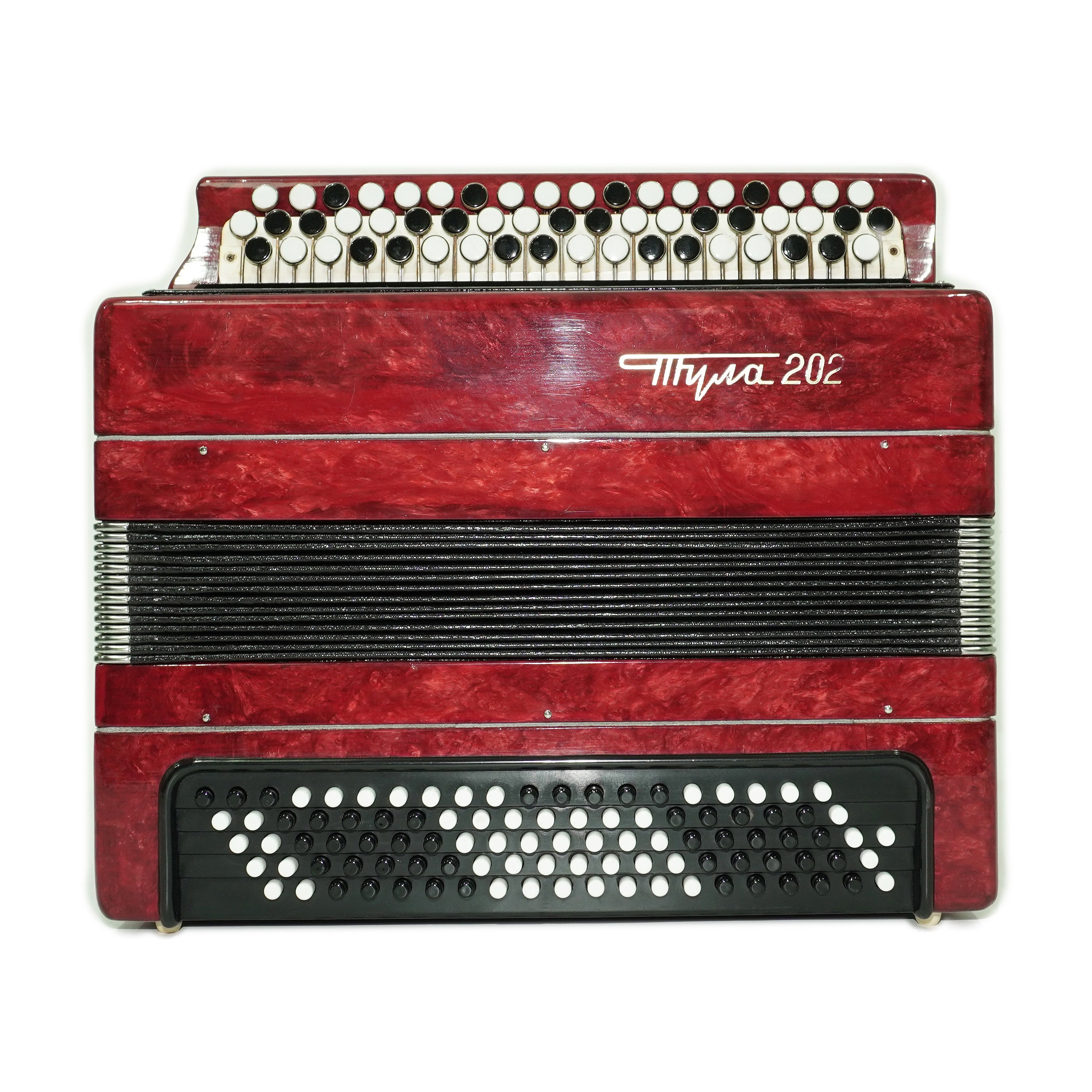 Tulskiy Russian Bayan Tula 202 Button Accordion 100 bass Acordeone de Botones, New Straps and Soft Case for Gift, 2733