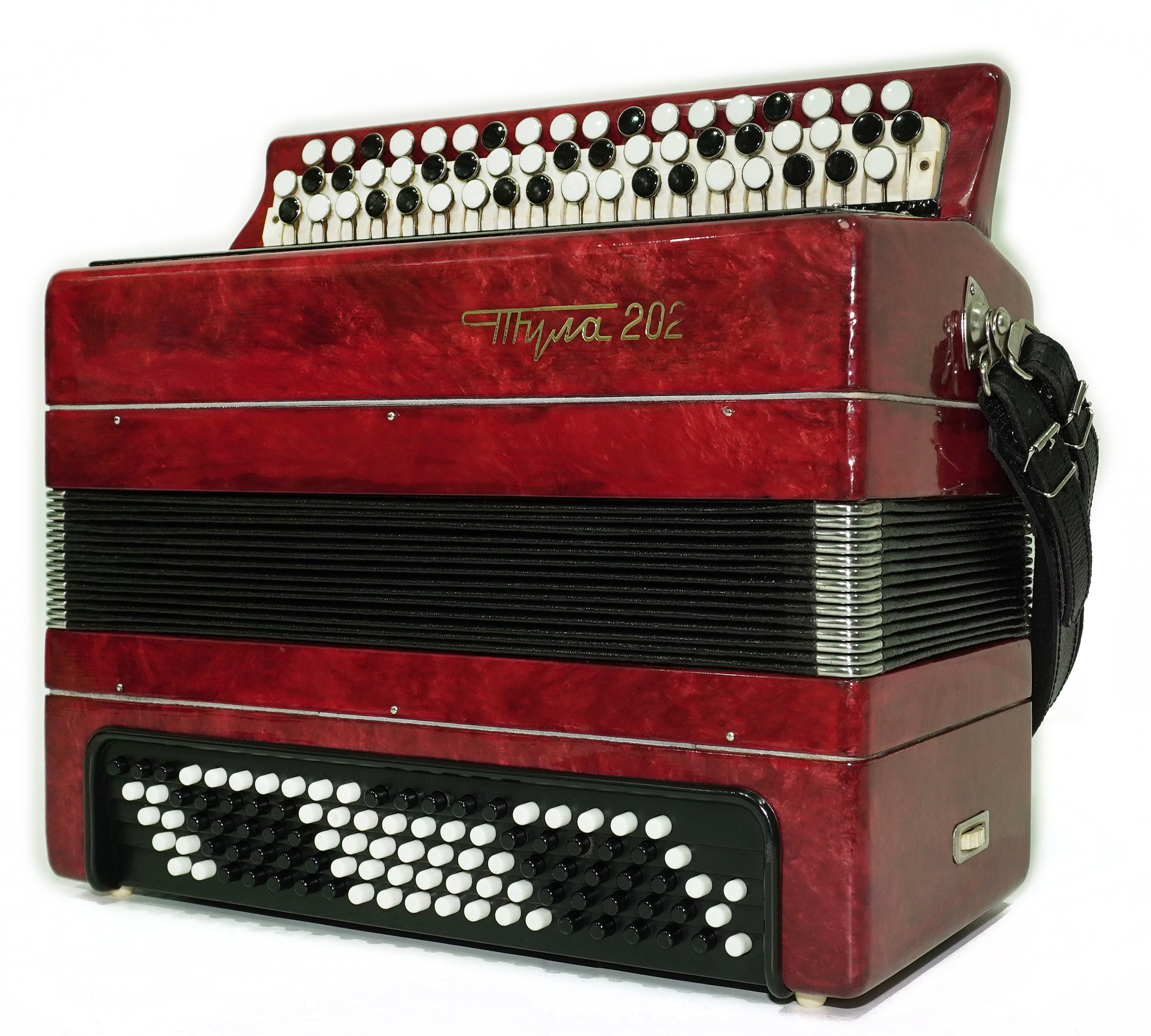 Tulskiy Russian Bayan Tula 202 Button Accordion 100 bass Acordeone de Botones, New Straps and Soft Case for Gift, 2733