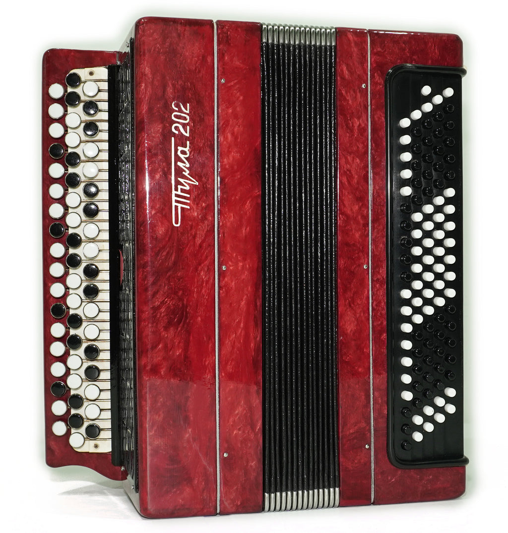 Tulskiy Russian Bayan Tula 202 Button Accordion 100 bass Acordeone de Botones, New Straps and Soft Case for Gift, 2733