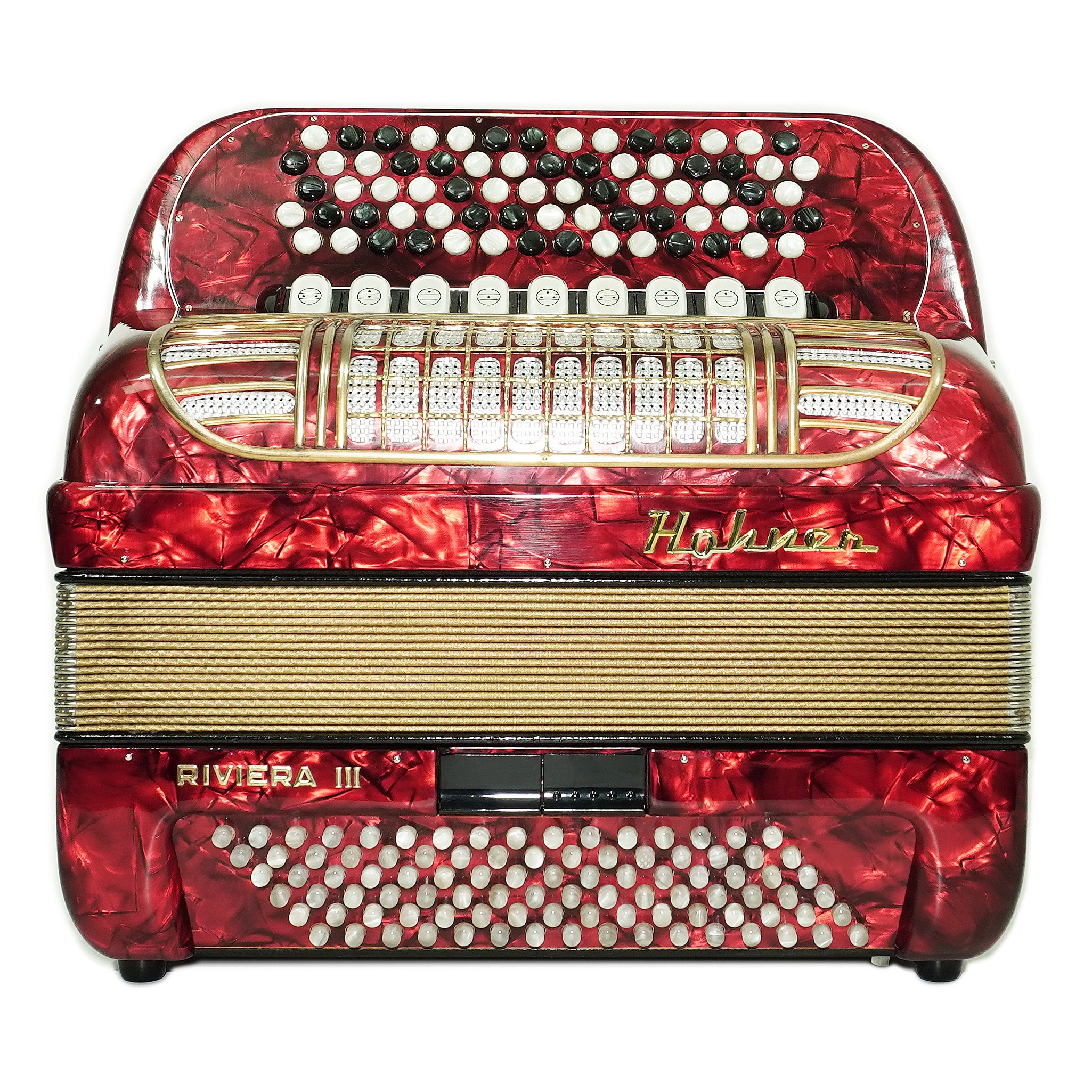 Hohner Riviera III 5 Row Lightweight C Griff Button Accordion 96 Bass made in Germany, Original Accordeone de Botones, 2740