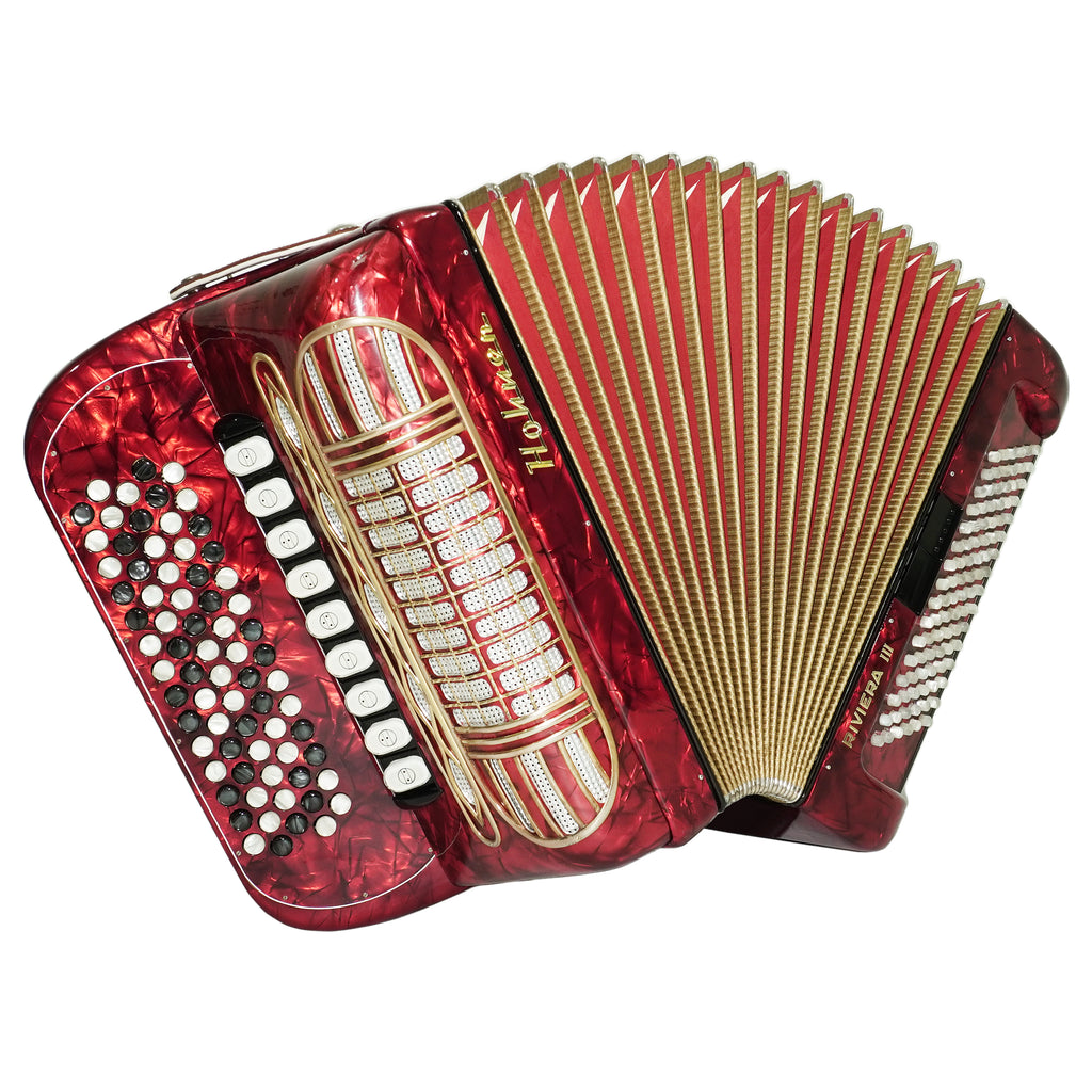 Hohner Riviera III 5 Row Lightweight C Griff Button Accordion 96 Bass made in Germany, Original Accordeone de Botones, 2740