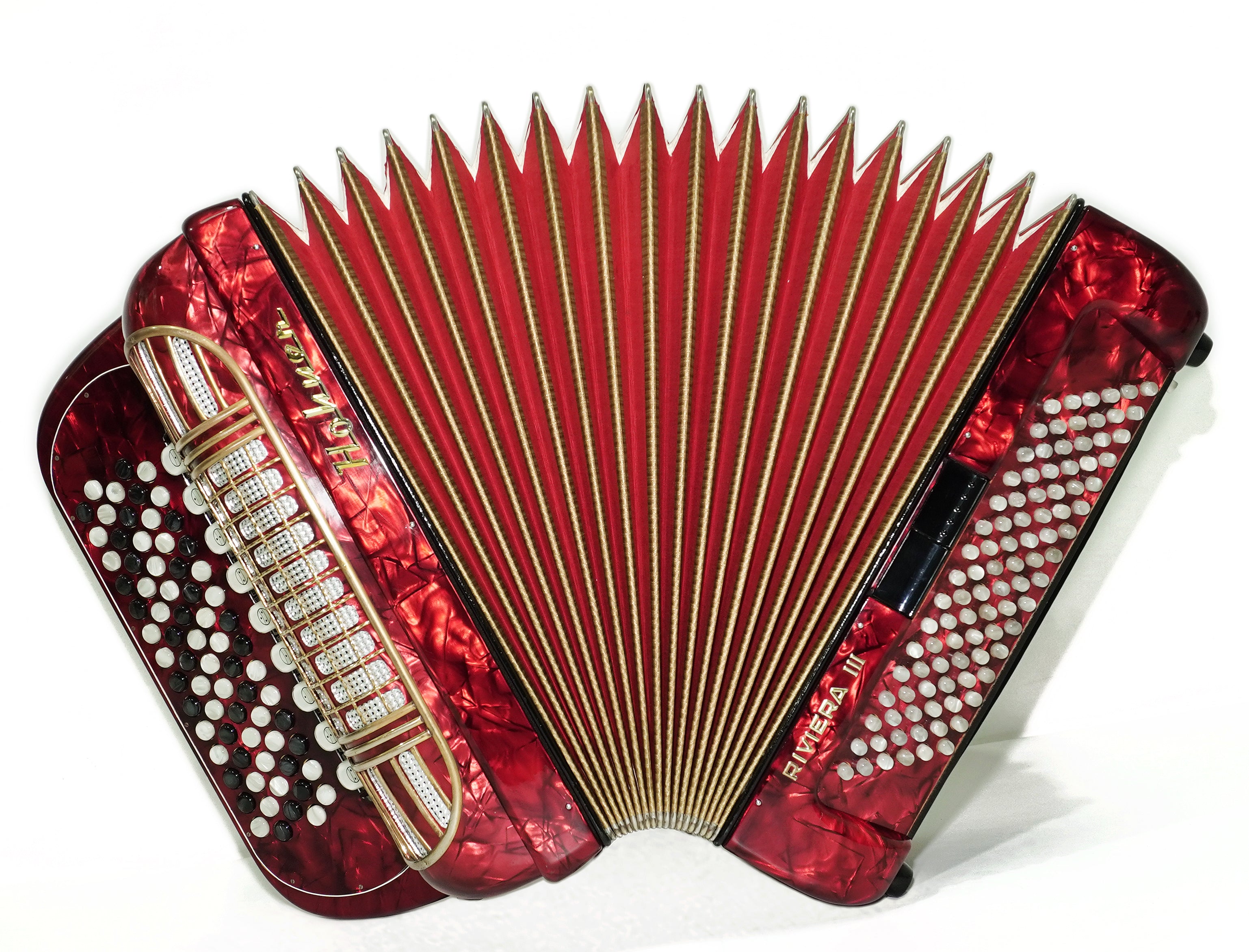 Hohner Riviera III 5 Row Lightweight C Griff Button Accordion 96 Bass made in Germany, Original Accordeone de Botones, 2740