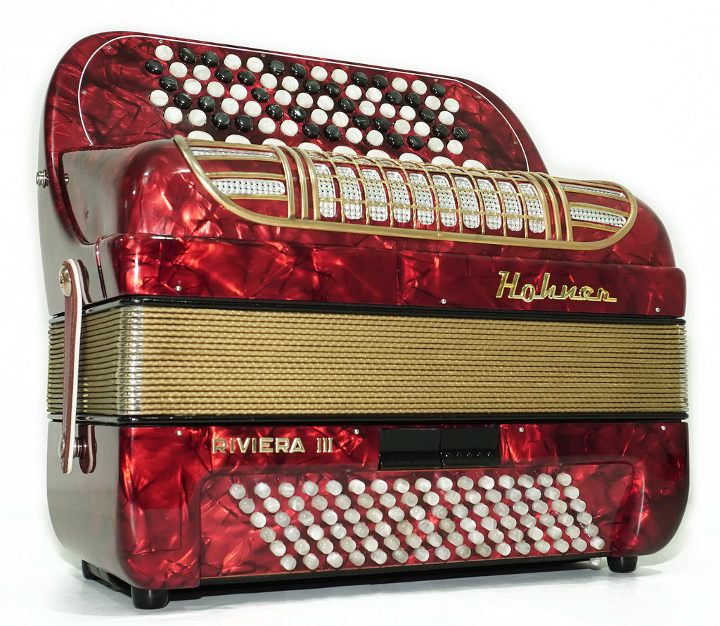 Hohner Riviera III 5 Row Lightweight C Griff Button Accordion 96 Bass made in Germany, Original Accordeone de Botones, 2740