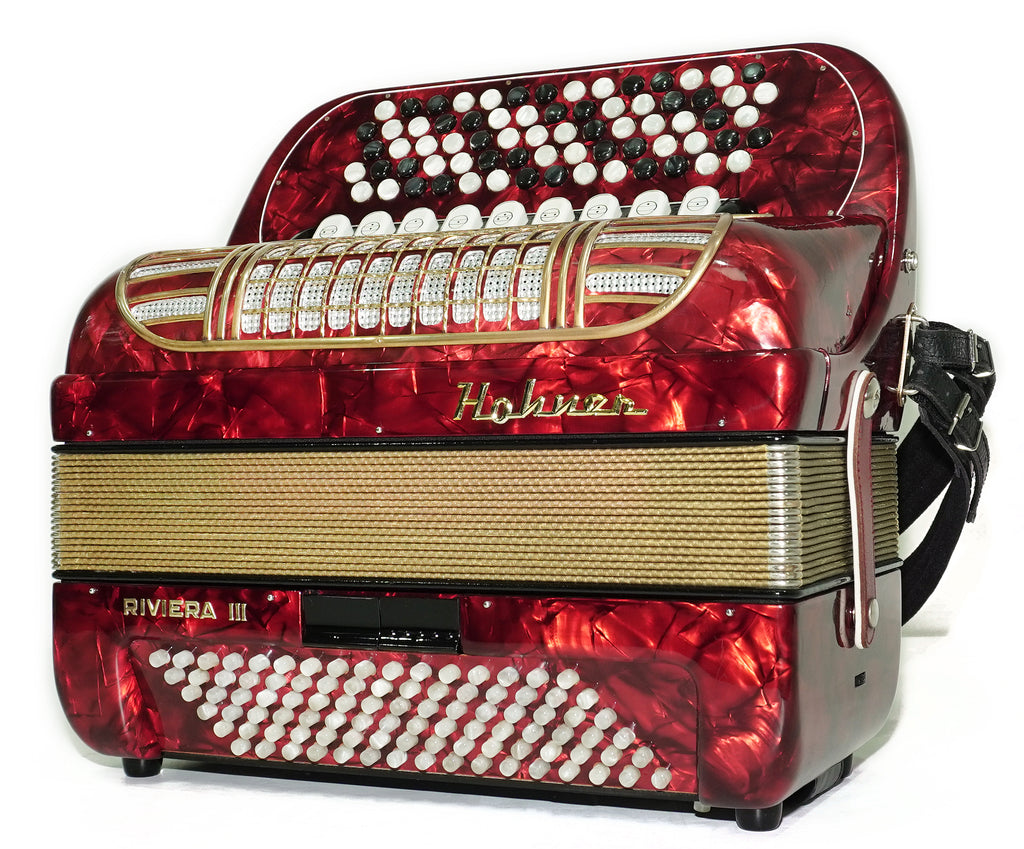 Hohner Riviera III 5 Row Lightweight C Griff Button Accordion 96 Bass made in Germany, Original Accordeone de Botones, 2740