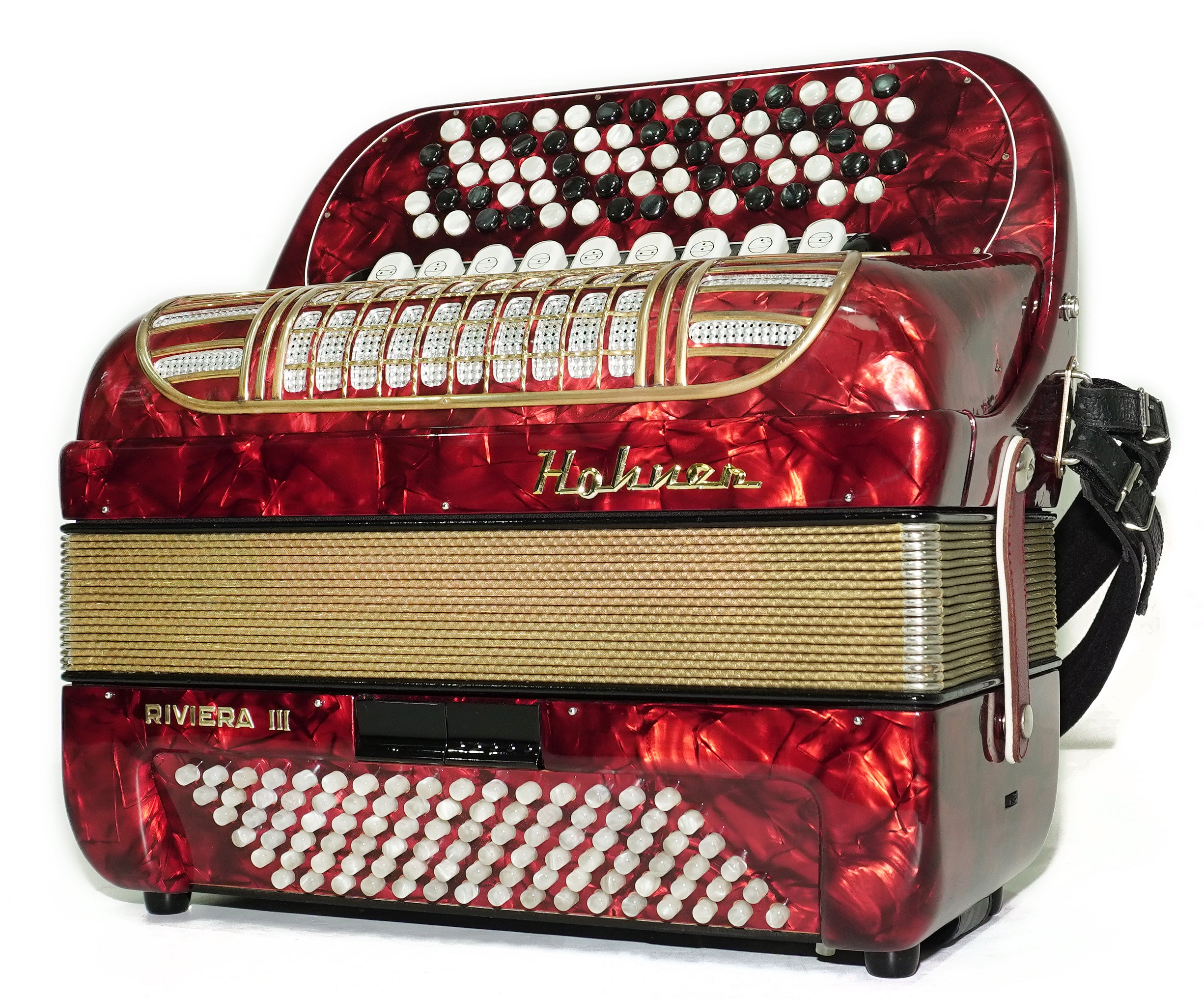 Hohner Riviera III 5 Row Lightweight C Griff Button Accordion 96 Bass made in Germany, Original Accordeone de Botones, 2740