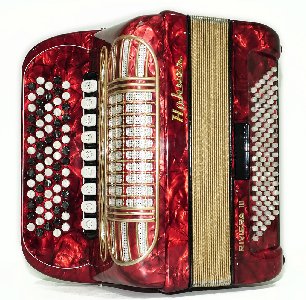 Hohner Riviera III 5 Row Lightweight C Griff Button Accordion 96 Bass made in Germany, Original Accordeone de Botones, 2740